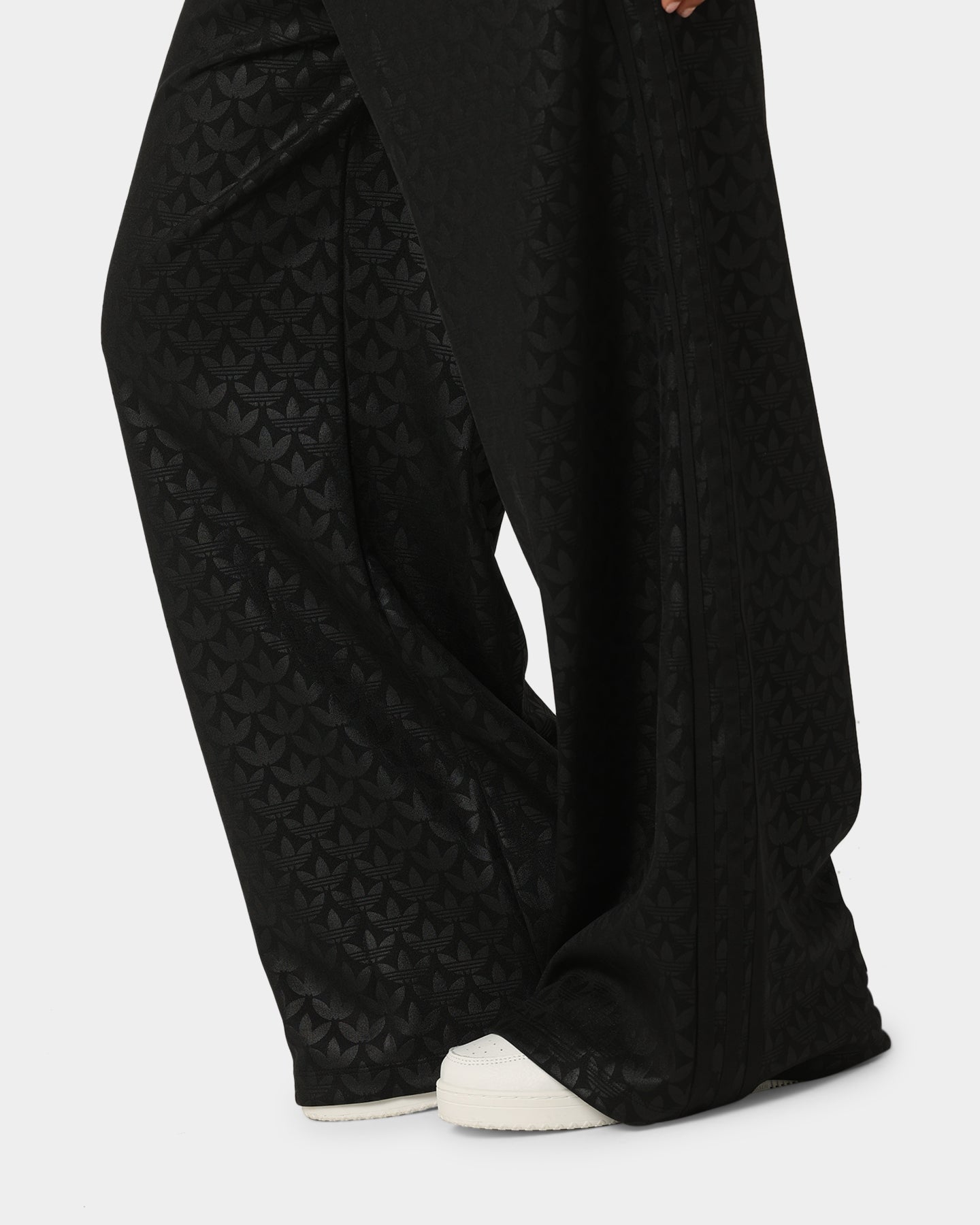 Adidas Women's All Over Print Athletic Track Pants - Black - Comfortable Workout & Lounge Pants for Running, Yoga, and Casual Wear