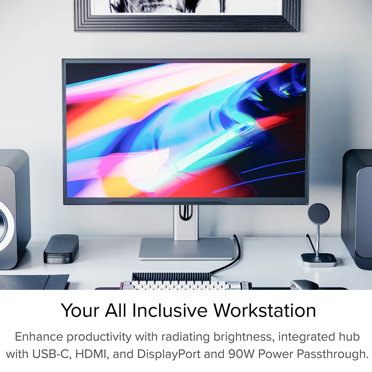 CLARITY 27 UHD 4K Computer Monitor - Ultra HD 27 Inch Display for Gaming, Design & Office Work | IPS Panel with HDR & Eye Care Technology