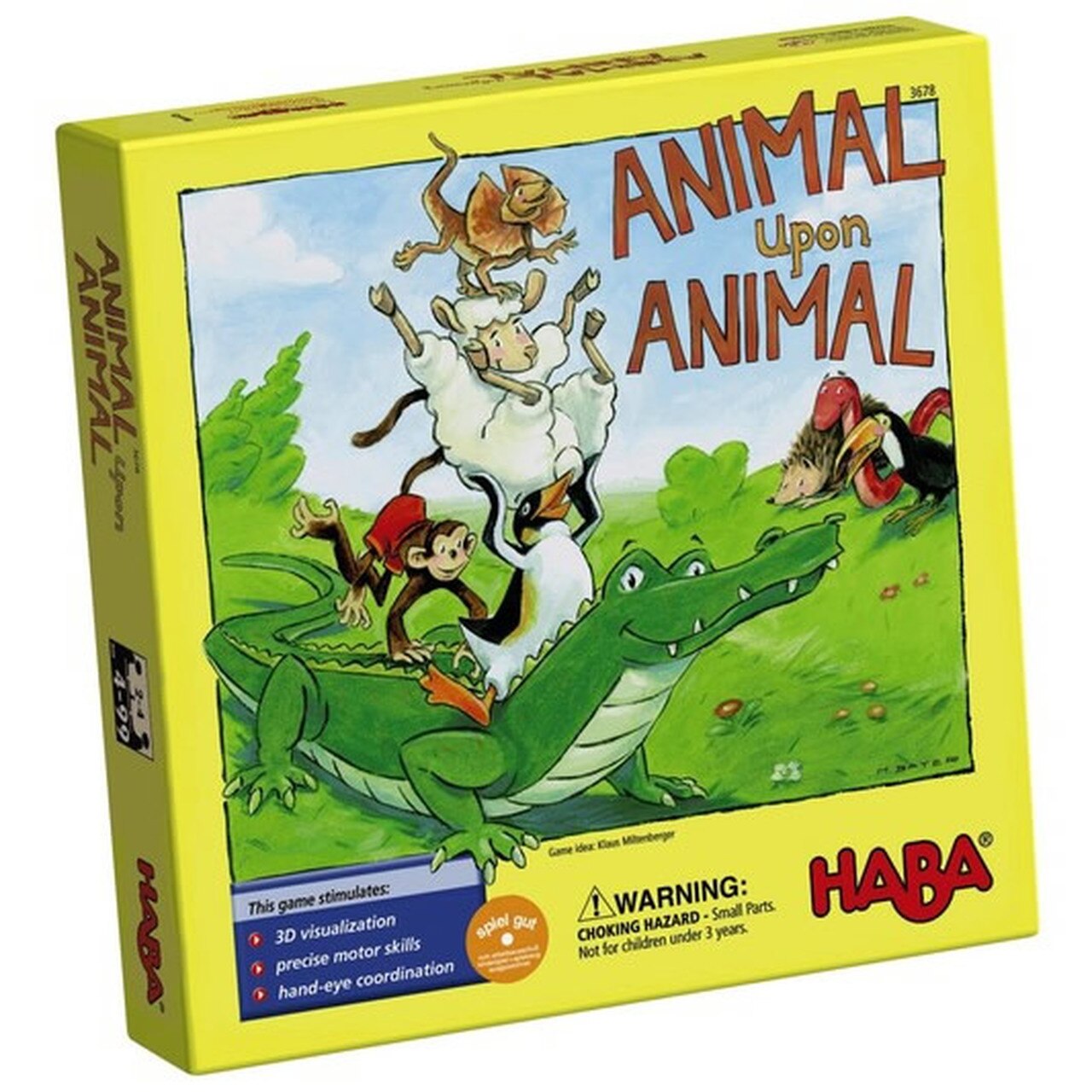 Animal Upon Animal Stacking Game - Fun Wooden Animal Balancing Game for Kids & Families - Perfect for Family Game Nights & Preschool Learning Activities