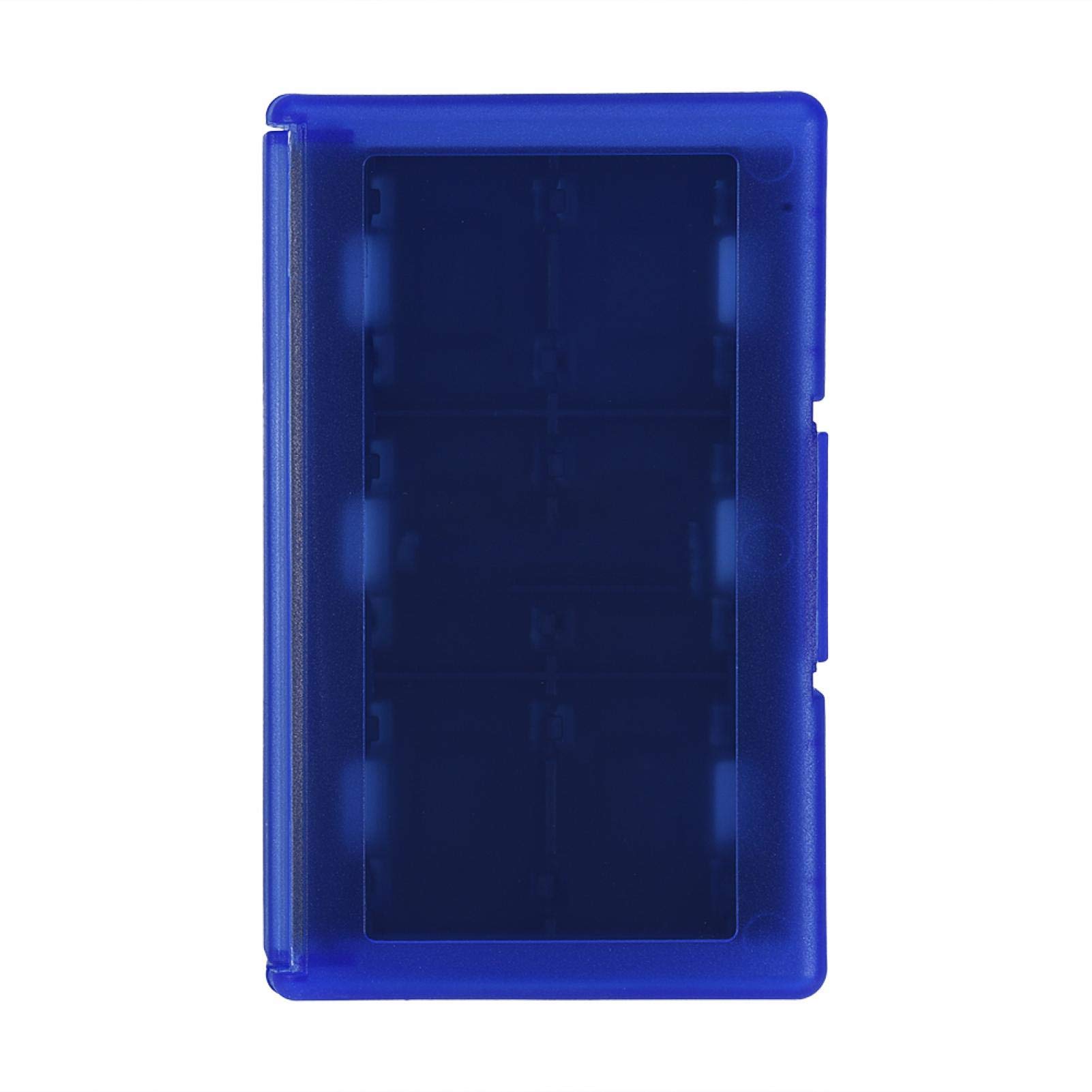 24-in-1 Nintendo Switch Game Card Storage Case - Waterproof & Shockproof Game Card Holder Organizer Box with 24 Slots (Blue) - Perfect for Travel, Home Storage & Switch Game Protection