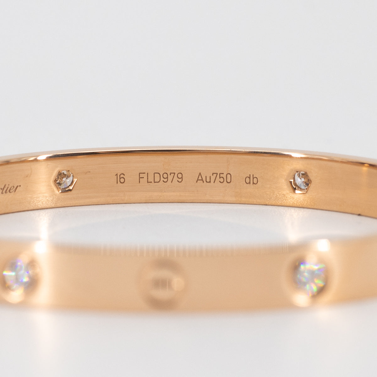 Cartier Love Bangle with 4 Diamonds in 18K Pink Gold - Luxury Diamond Bracelet for Women, Anniversary & Wedding Gift, Perfect for Special Occasions & Everyday Elegance