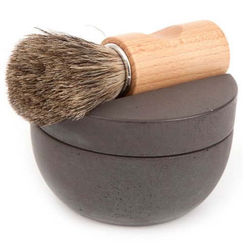 Iris Hantverk Wooden Shaving Cup & Shaving Soap Set - Premium Brown Shaving Kit for Men with Natural Soap | Perfect for Wet Shaving, Grooming Gifts & Barber Shop Use