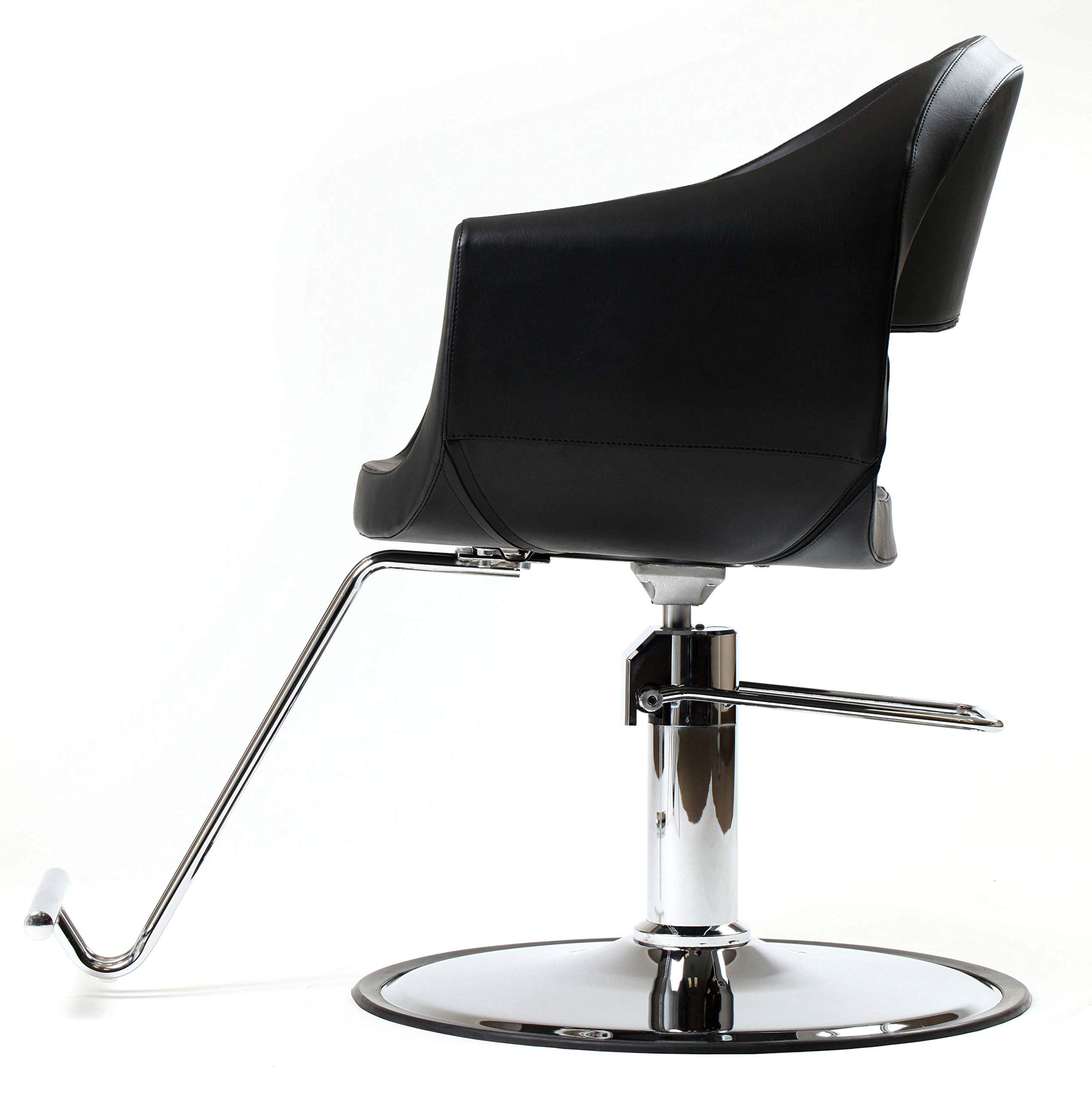 Professional Beauty Salon Styling Chair - MILLA BLACK Adjustable Hydraulic Hairdressing Chair for Barber & Salon Use | Heavy-Duty Salon Furniture & Equipment | Perfect for Hair Styling, Makeup, Nail Services & Spa Treatments