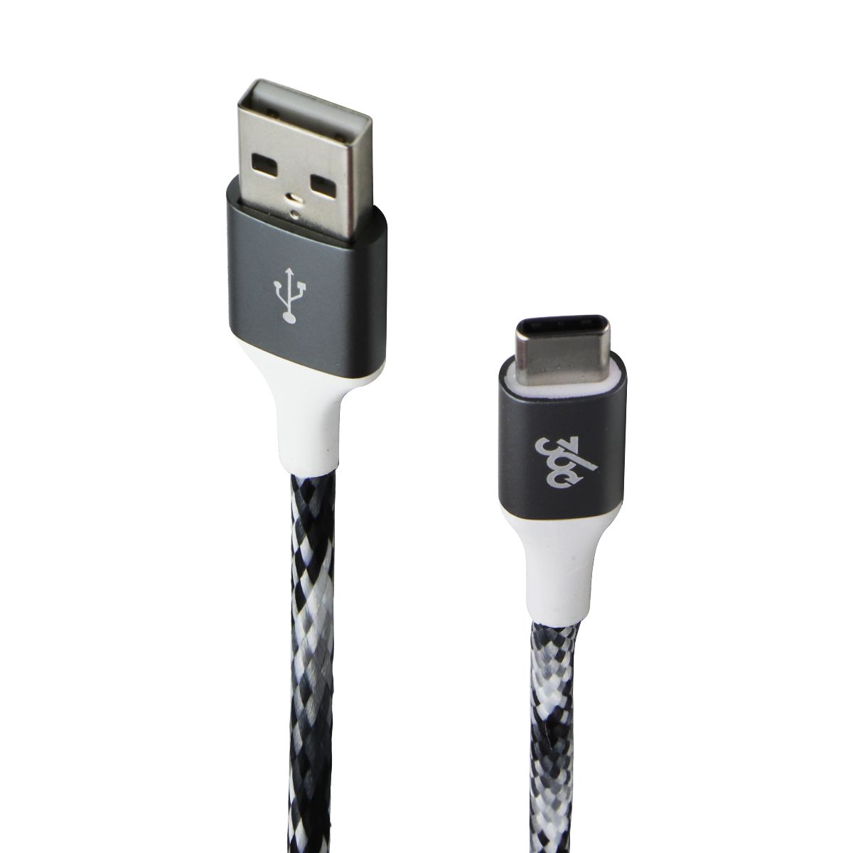 360 Electrical Habitat 4 FT USB C to USB A Fast Charging Braided Cable - Durable Steel Connector for iPhone, Android, Tablet & Laptop Charging at Home, Office or Travel