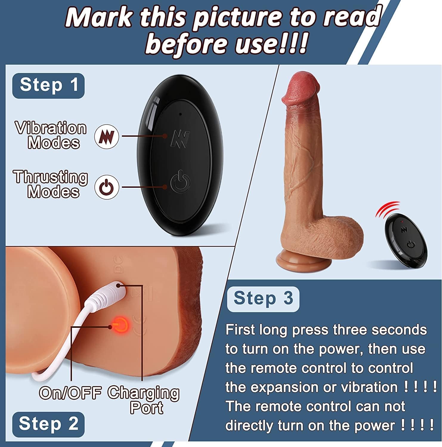 Realistic Vibrating Dildo with 8 Vibration Modes & Telescopic Design - Anal Sex Toy for Women & Couples - Perfect for Solo Play & Intimate Couples Moments