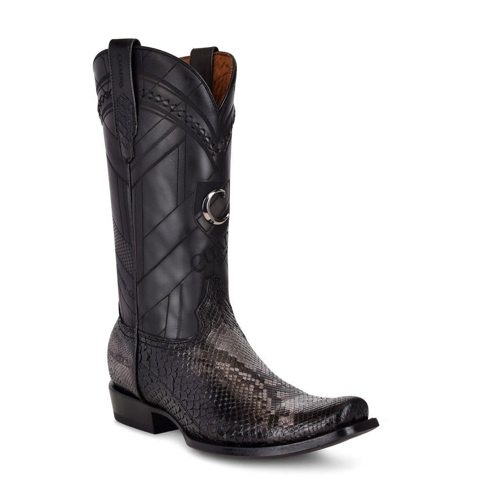 Men's Cuadra Black Dress Cowboy Python Leather Boots - Western Style Fashion for Rodeo, Parties & Casual Wear
