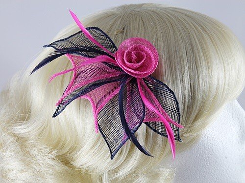 Elegant Aurora Collection Two-Tone Rose Fascinator Hair Clip - Perfect for Weddings, Tea Parties & Special Occasions