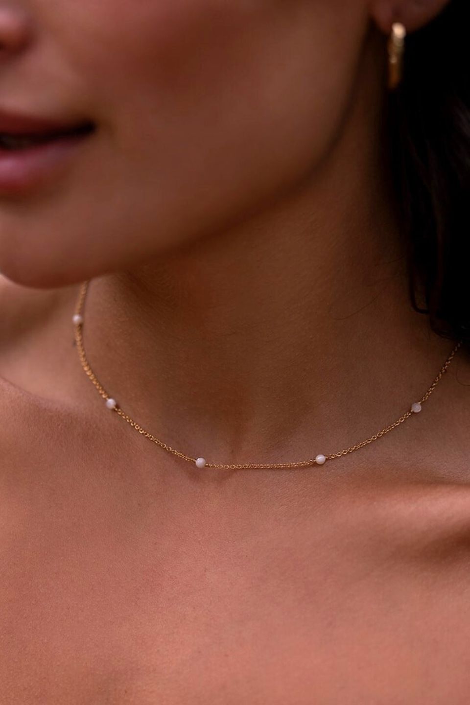 18K Gold Plated Elara Mother of Pearl Ball Necklace - Elegant Jewelry for Women, Perfect for Weddings, Parties & Everyday Wear