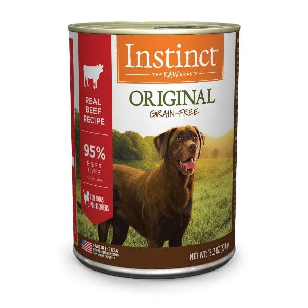 Instinct Original Grain-Free Real Beef Recipe Canned Dog Food - High Protein Natural Wet Food for Adult Dogs - Perfect for Mealtime, Training Treats & Sensitive Stomachs