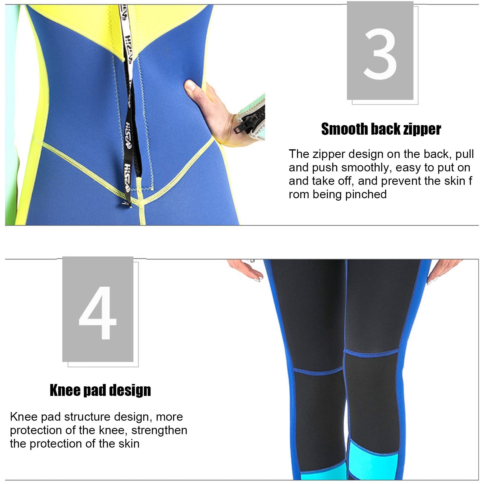3MM Women's One Piece Neoprene Wetsuit - Thickened Warm Back Zipper Diving Suit for Snorkeling, Deep Diving, Swimming & Surfing | Perfect for Cold Water Activities and Water Sports Enthusiasts