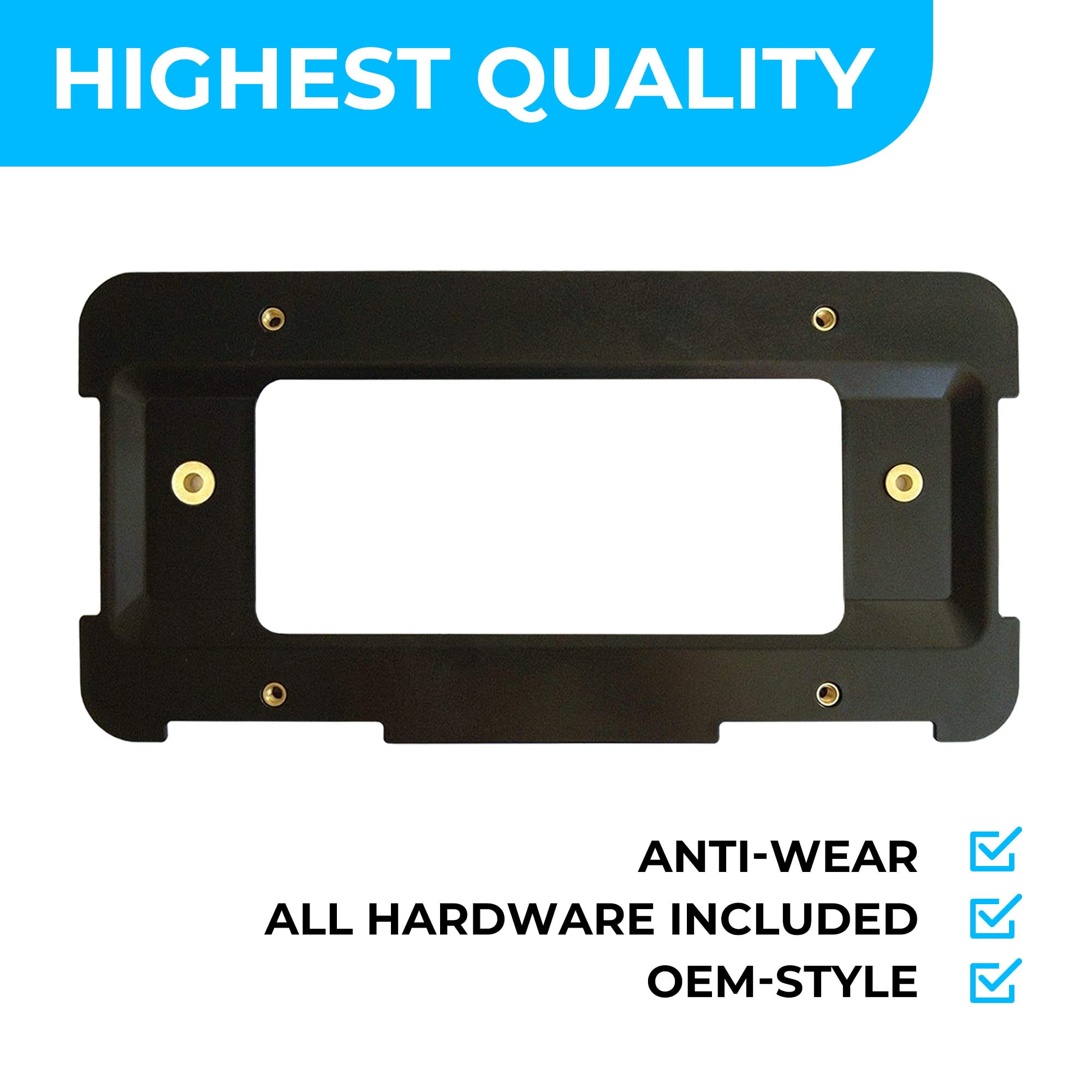 Premium Rear Bumper License Plate Bracket for BMW 2000-2024 Models - Heavy Duty Plate Holder Set with 6 Screw Bolts & Wrench Kit - Universal License Tag Mounting Kit (10-Pack) - Perfect for Car Enthusiasts & DIY Auto Upgrades