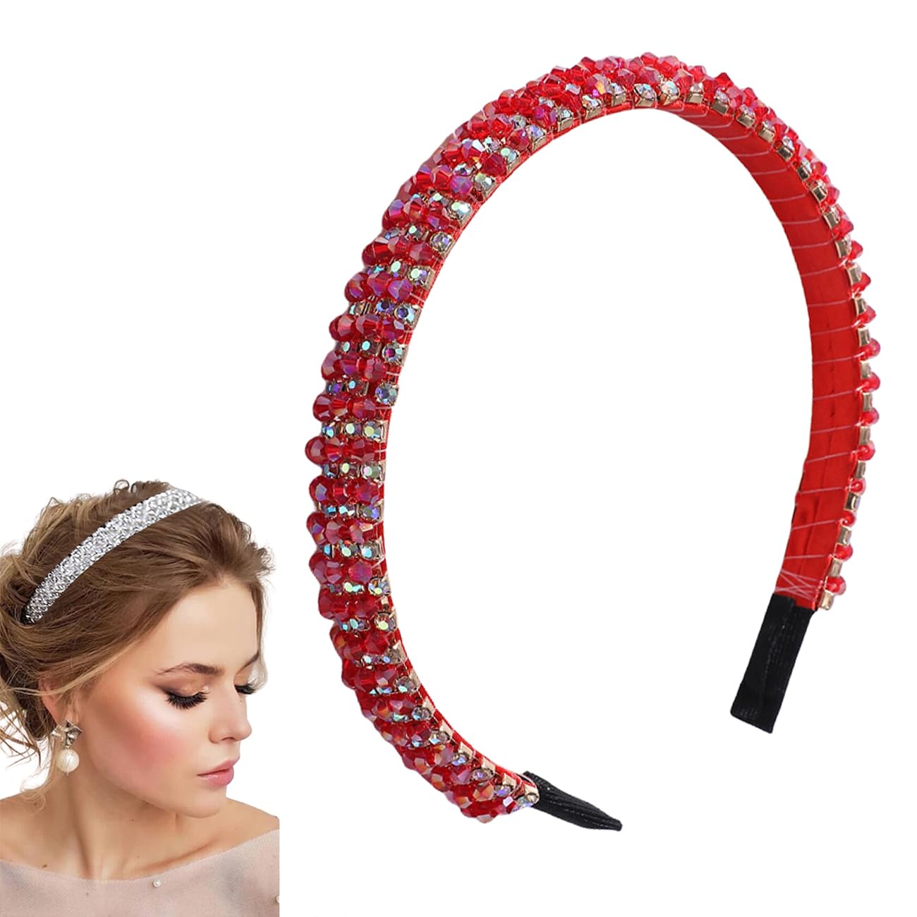 Traziewell Rhinestone Headbands for Women & Girls - Sparkling Crystal Diamond Hair Bands for Parties, Holidays & Birthdays | Elegant Hair Accessories for Weddings, Prom & Special Occasions