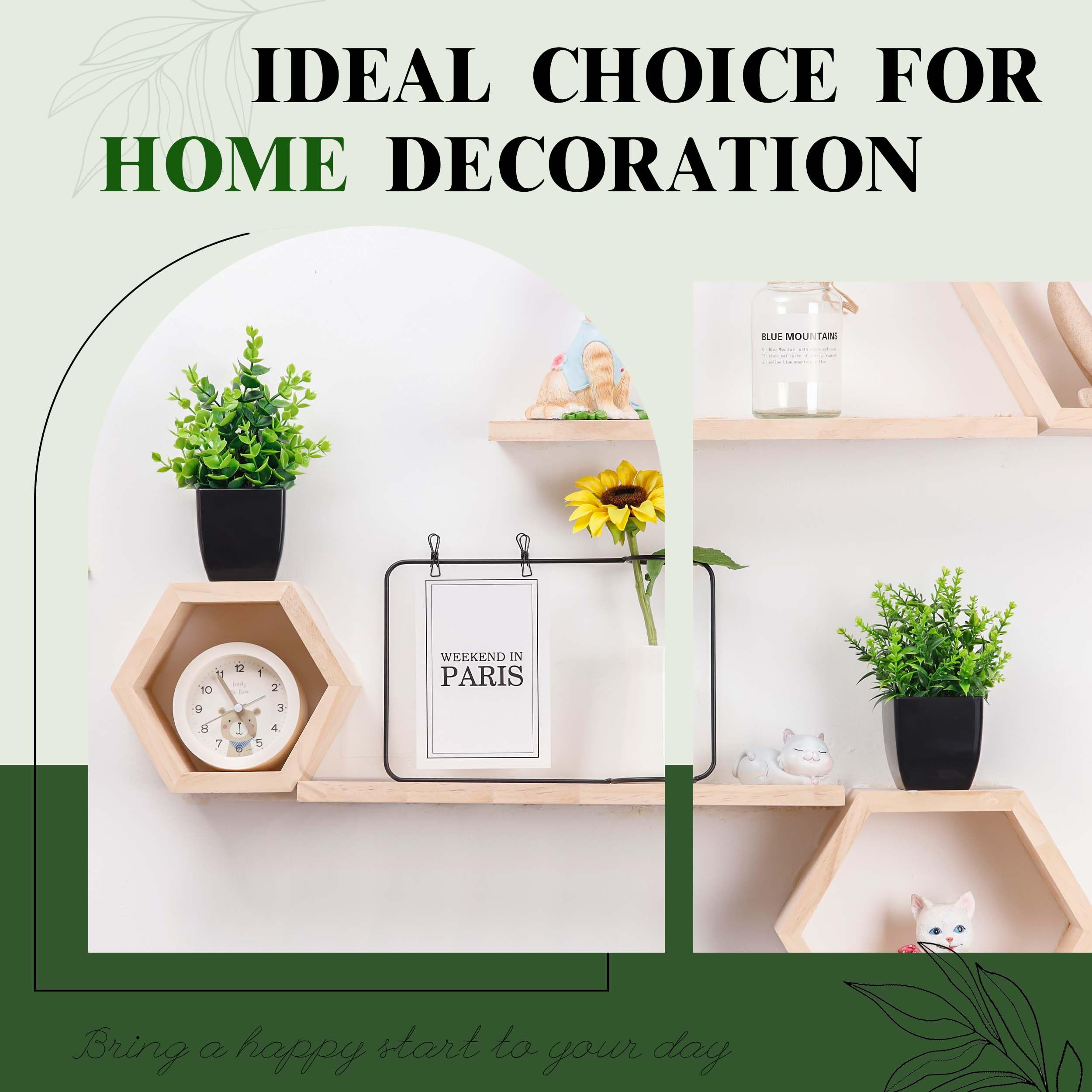 2 Pack Small Fake Plants - Black Artificial Greenery for Bathroom, Bedroom, Kitchen Decor | Home Accessories for Modern Interior Design