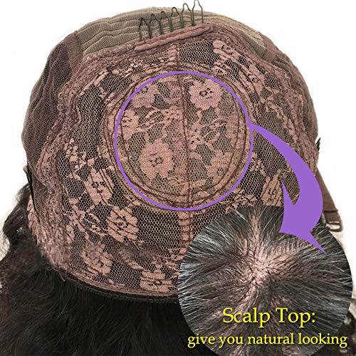 Afro Kinky Curly Human Hair Wig with Bangs - 200% Density Virgin Brazilian Hair Short Curly Wig (20 Inch) - Machine Made Scalp Top for Natural Look | Perfect for Cosplay, Daily Wear & Protective Hairstyles