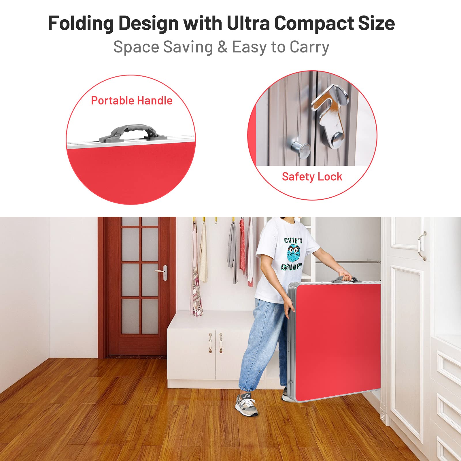 GYMAX Folding Indoor Ping Pong Table Set with Net, 2 Paddles & 2 Balls - Professional Free Standing Table Tennis Kit for Home, Office, Gym & Game Room