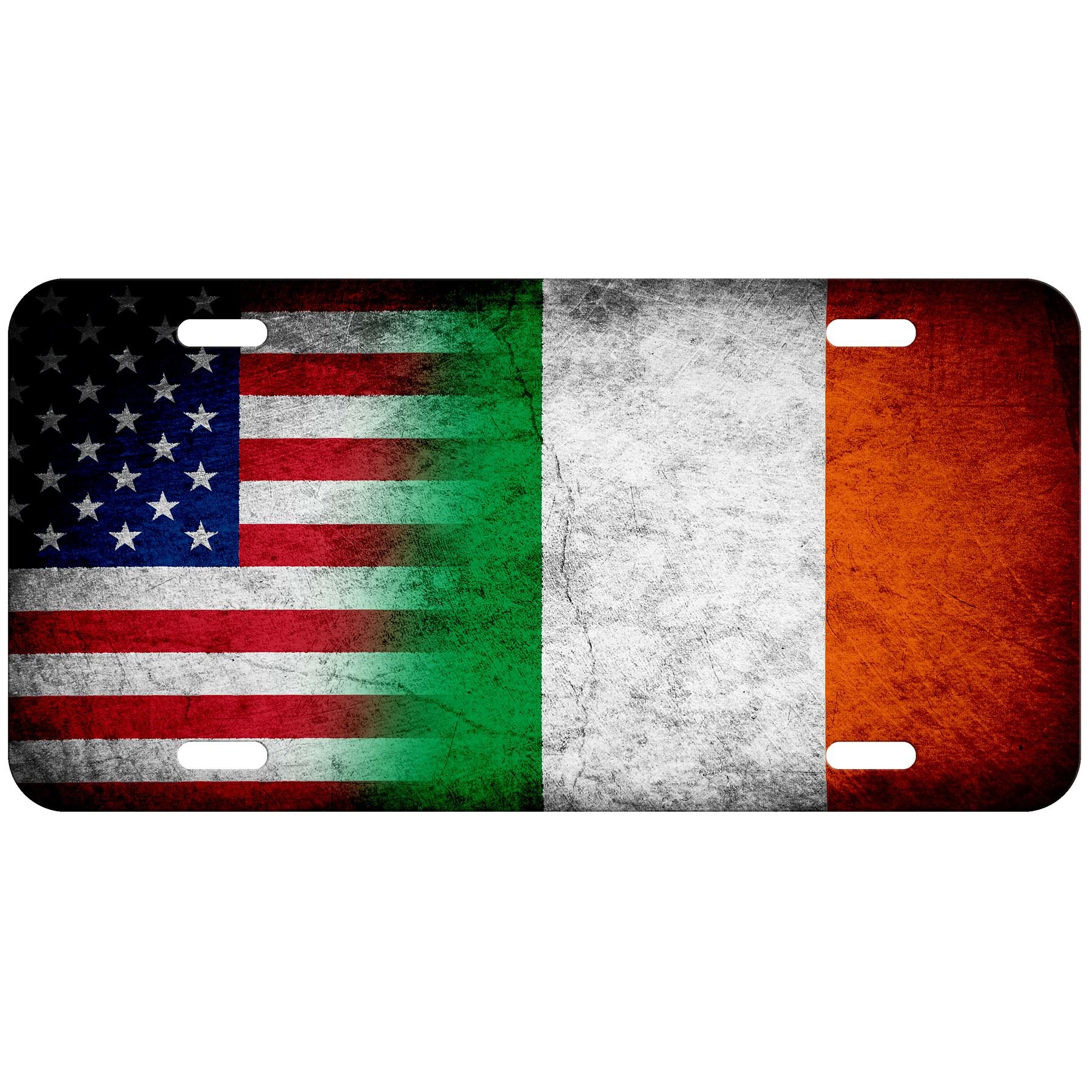 Irish Flag Aluminum License Plate - Rustic USA Design for Cars, Trucks & Motorcycles - Perfect for St. Patrick's Day & Irish Pride Decor