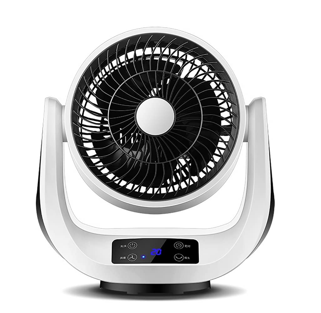 Remote Control Air Circulator Fan - 3 Speed Settings (High/Medium/Low) with 12 Hour Timer, White - Perfect for Bedroom Cooling, Office Air Circulation & Home Ventilation