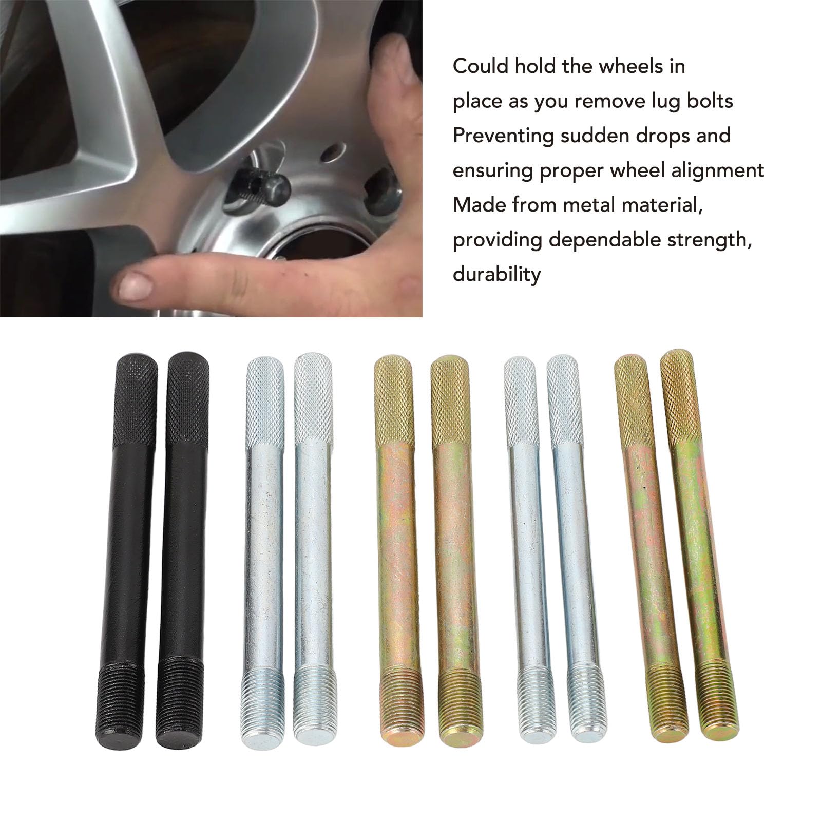 10-Piece Heavy Duty Metal Wheel Alignment Pin Set with Storage Bag - Car Wheel Hanger Alignment Tool for Automotive Repair & Tire Service | Perfect for Mechanics, DIY Enthusiasts & Auto Shops