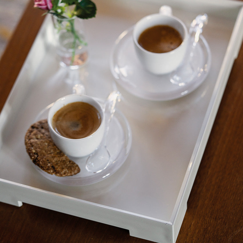 Guzzini Essence Icons Tray - Modern Acrylic Serving Tray for Dining, Kitchen, or Living Room Decor | Elegant Home Accessory for Entertaining Guests