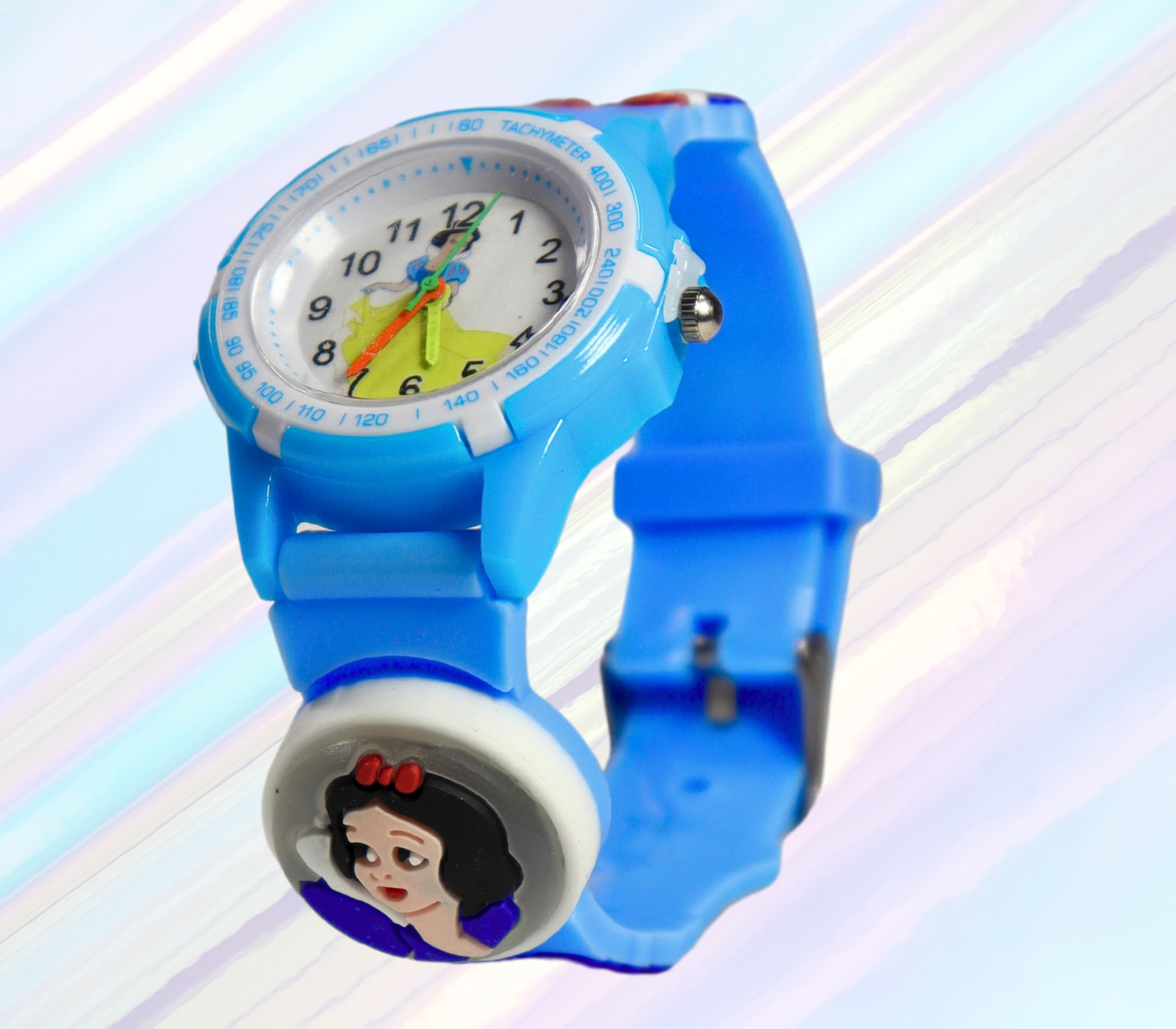 Pyengora Cinderella Girls Watch - Cute Aesthetic Blue LED Wristwatch with Colorful Lights, Perfect Birthday Gift for Kids | Disney Princess Inspired Watch for Parties, Dress-Up & Special Occasions
