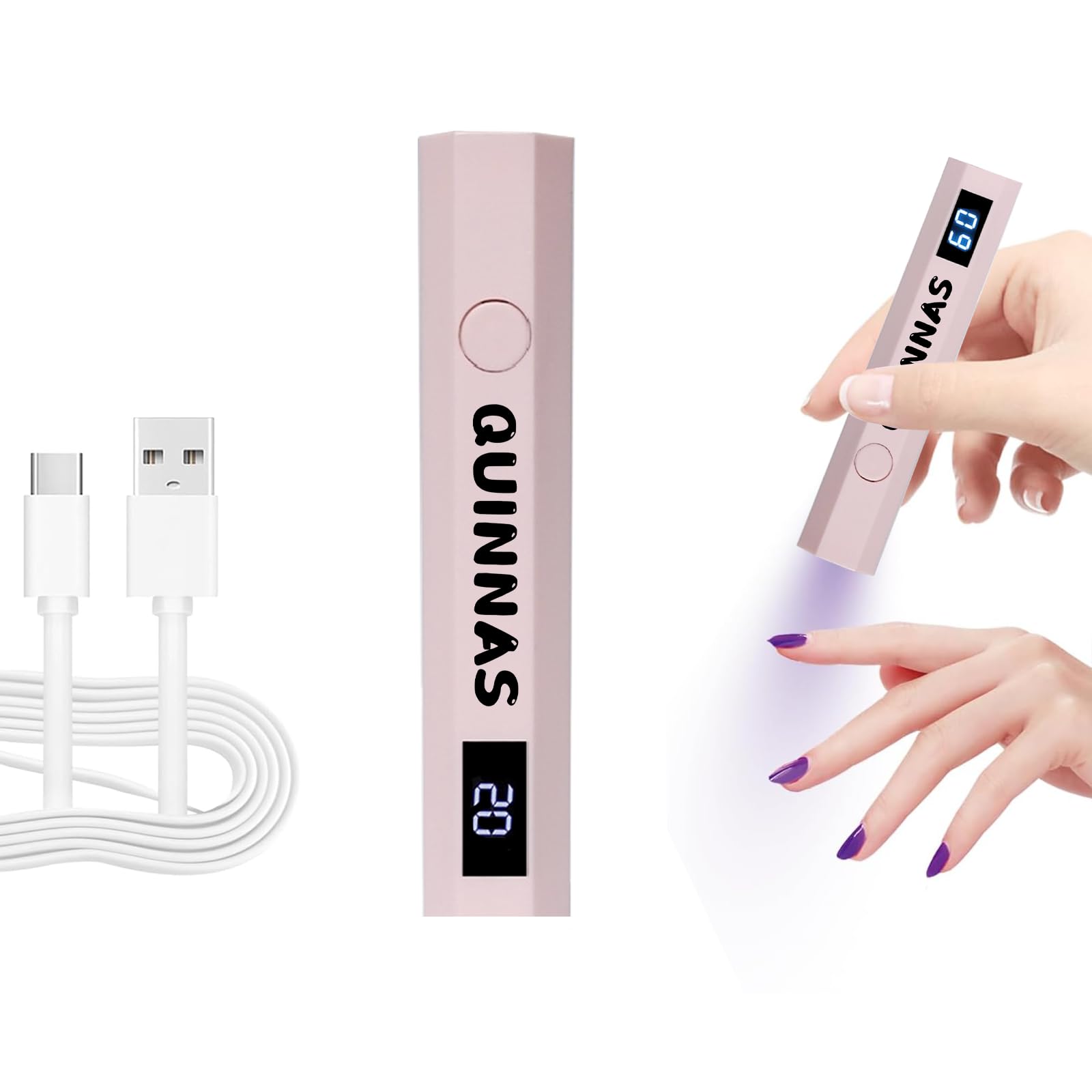 Quinnas Gel Nail Stickers Kit - Nude Gradient Nail Polish Stickers with Nail File & Stick for DIY Nail Art | At-Home Manicure for Women & Girls | Perfect for Parties, Weddings & Everyday Wear (NG2007070)