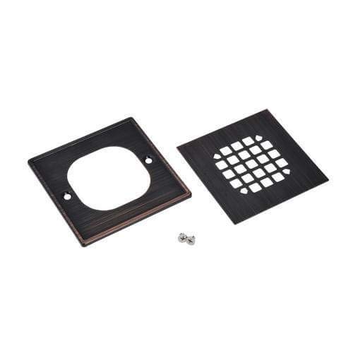 Oatey Square Oil Rubbed Bronze Snap Strainer with Ring - Durable Bathroom & Kitchen Sink Drain Cover for Home Improvement
