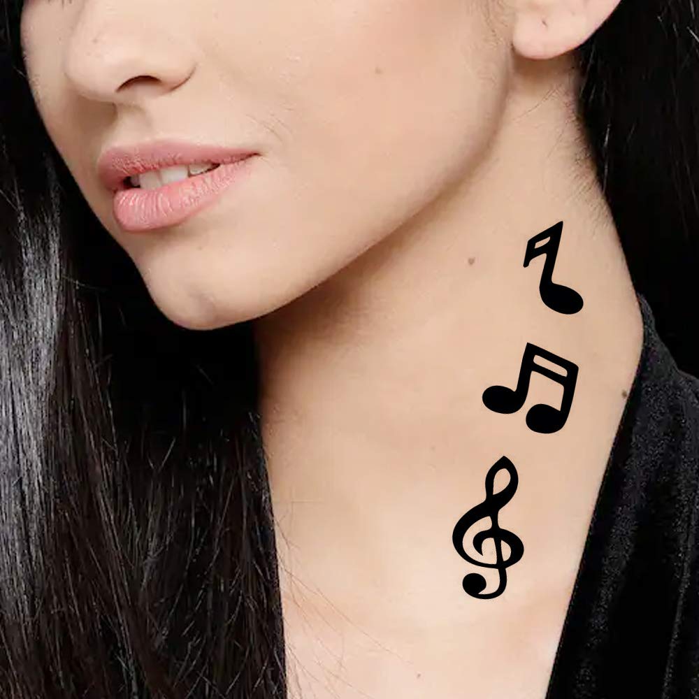 Voorkoms® Music Symbol Temporary Tattoos - Waterproof Fake Tattoos for Men & Women - Perfect for Concerts, Music Festivals, and Parties