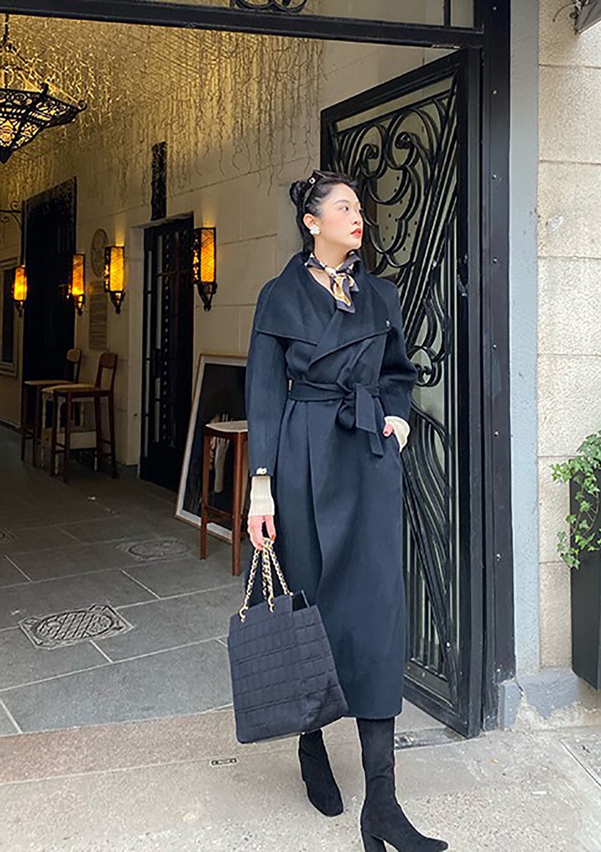 Knight Lady Double-Faced Overcoat - Stylish Women's Winter Coat for Office & Outdoor Wear
