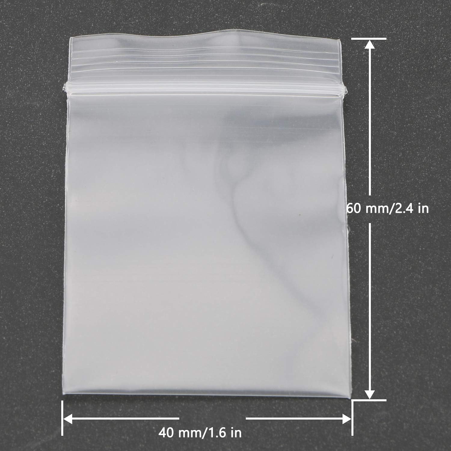 Ellbest 1.6x2.4 Inch Resealable Small Plastic Bags - 500Pcs 3.15 Mil Clear Reclosable Zipper Storage Bags for Jewelry, Candy, Beads, Crafts - Perfect for Organizing Small Items at Home, Office, or Travel