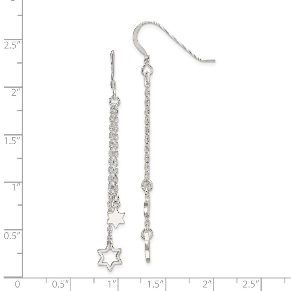 925 Sterling Silver Star of David Dangle Earrings for Women - Hypoallergenic, Polished Finish - Perfect for Hanukkah, Jewish Holidays & Everyday Wear