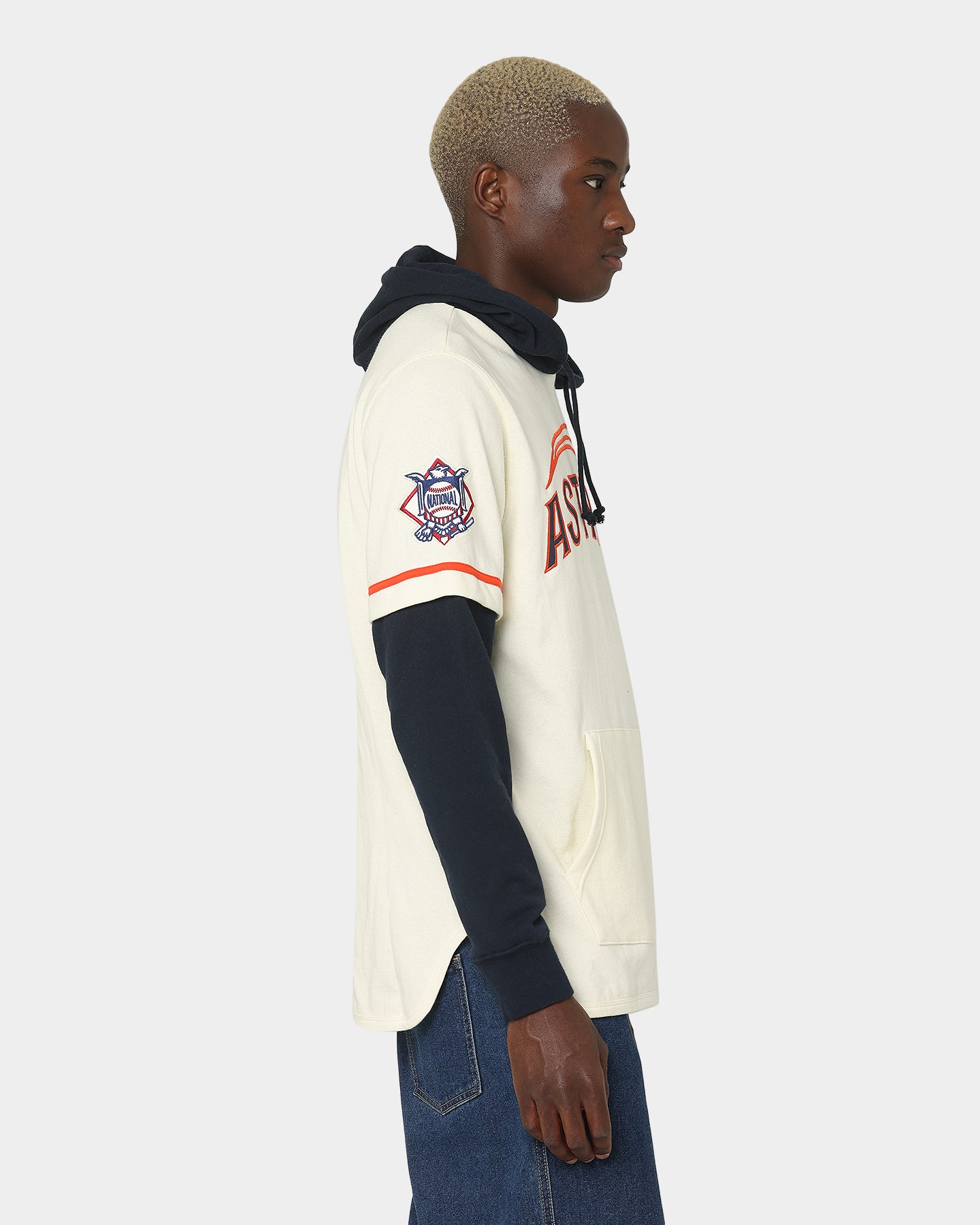 47 Brand Houston Astros Shortstop Hoodie Cream - MLB Officially Licensed Baseball Hooded Sweatshirt for Men & Women - Perfect for Game Day, Casual Wear & Sports Fans