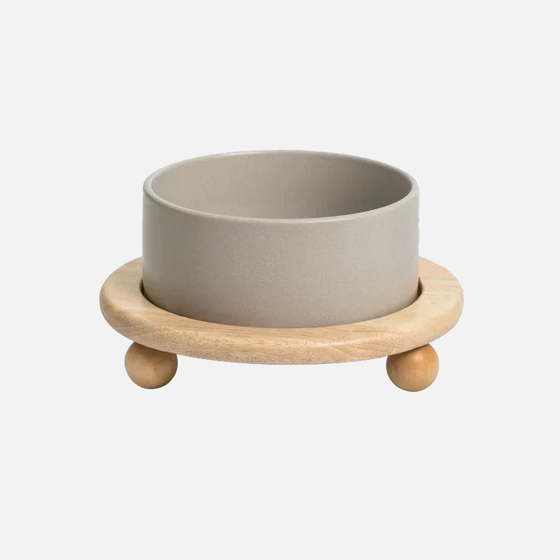 Premium Whisker Wood Pet Feeding Bowl for Cats & Dogs - Eco-Friendly, Non-Slip, Durable Raised Dog & Cat Food Dish - Perfect for Home, Travel, and Outdoor Use