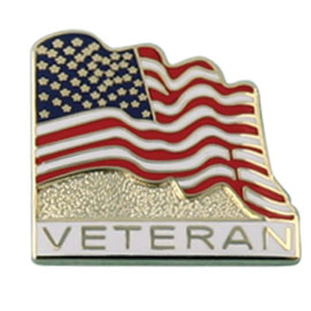American Veteran Flag Pin - Patriotic USA Flag Lapel Pin for Military Collectibles, Veterans Day & Memorial Day Gifts