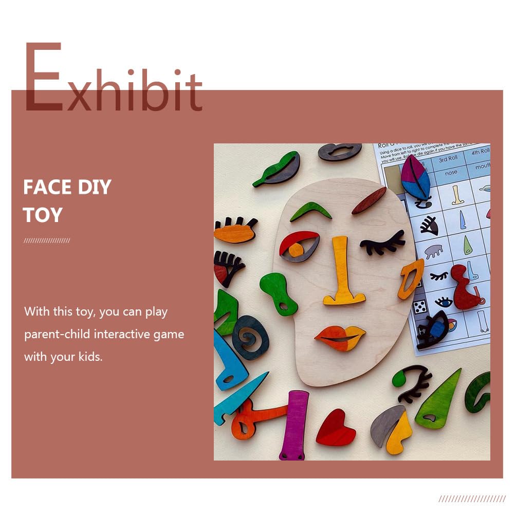 Montessori Wooden Face Puzzle Set - 26-Piece Picasso Art Jigsaw Toy for Kids, DIY Creative Learning & Educational Playset - Perfect for Home, Classroom & Montessori Activities