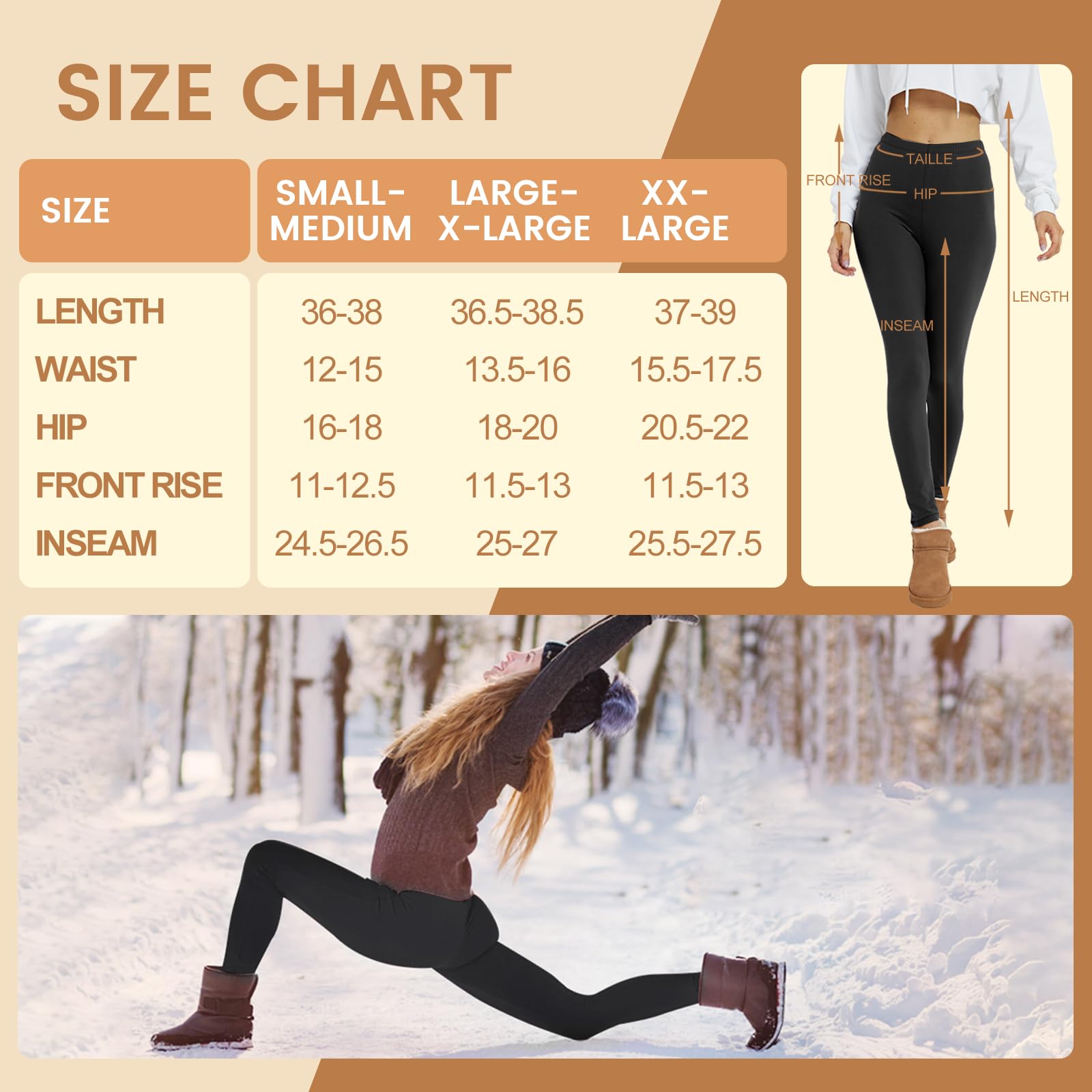 Happy Angel 2 Pack Fleece Lined Leggings for Women - Thermal Warm Winter Workout Yoga Pants, Black - Perfect for Cold Weather Running, Gym & Lounge Wear