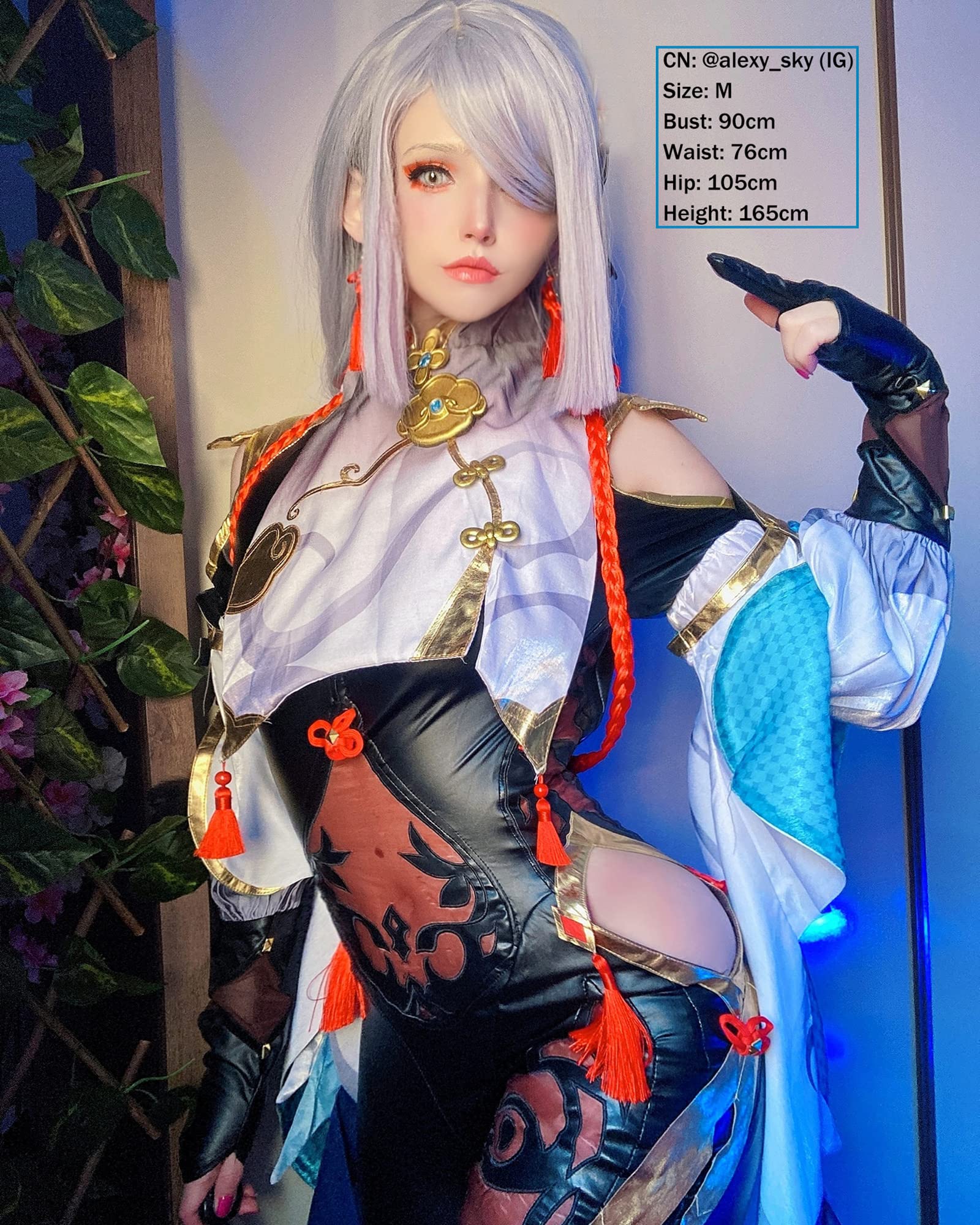 Genshin Impact Shenhe Cosplay Costume for Women - Official Game Character Jumpsuit Outfit | Halloween, Cosplay Events, Anime Conventions, Themed Parties