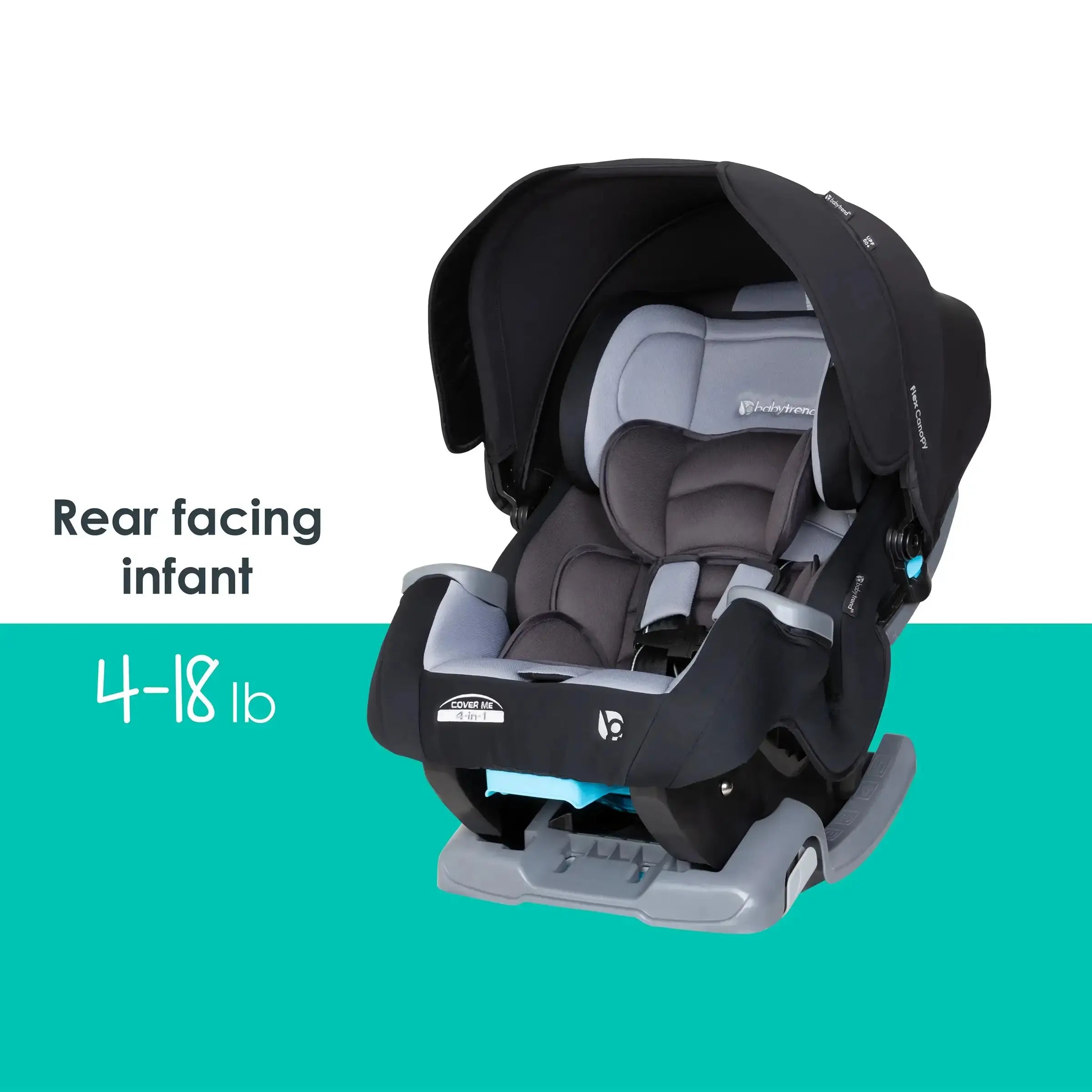 Cover Me™ 4-in-1 Convertible Car Seat for Infants to Toddlers - Safe & Comfortable Baby Car Seat with 5-Point Harness - Perfect for Travel, Road Trips & Everyday Use