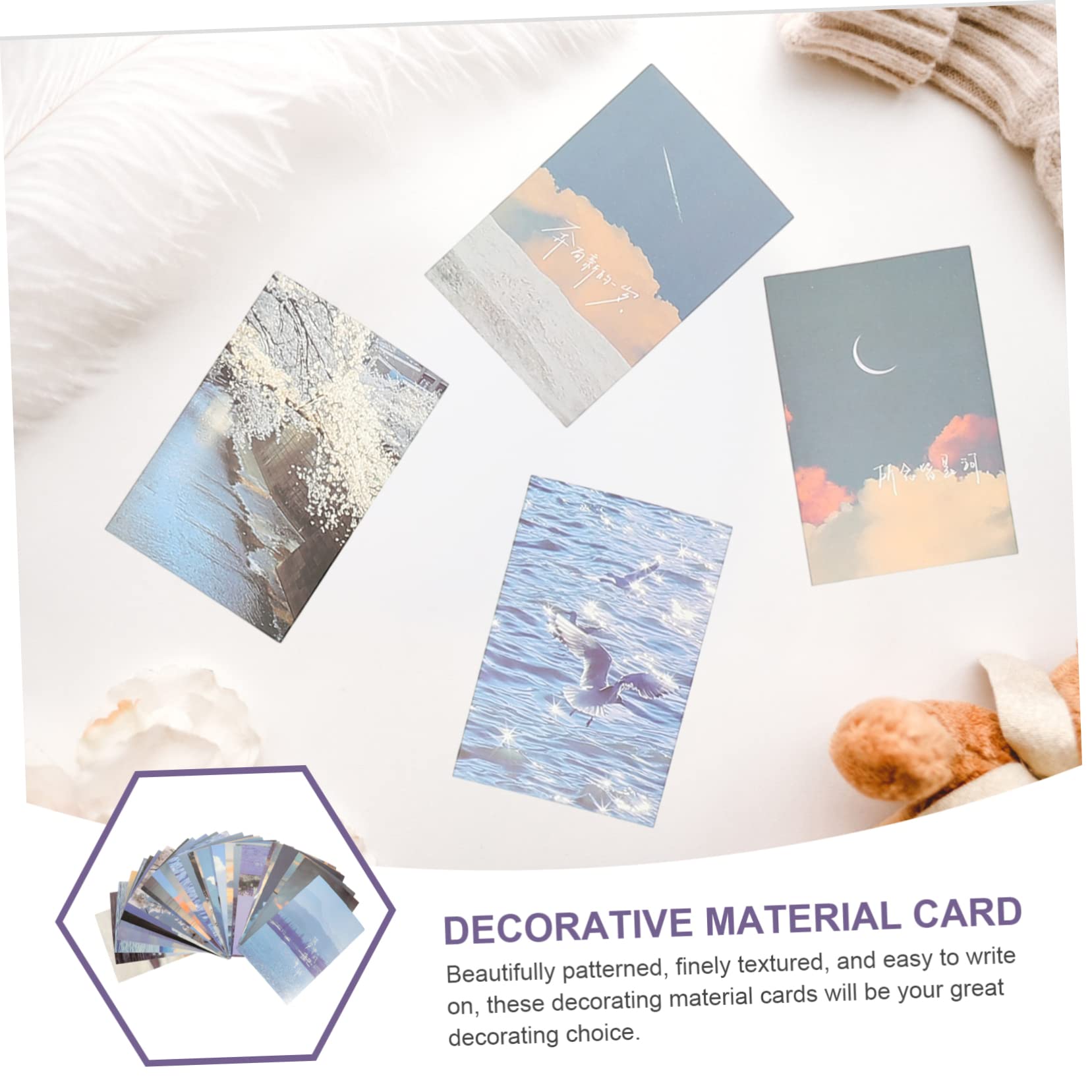 NUOBESTY 30-Piece Scrapbook Decorative Kit - 3 Sets of DIY Craft Cards, Wall Background Cards, and Post Wall Decor for Scrapbooking, Journals, and Home Decoration