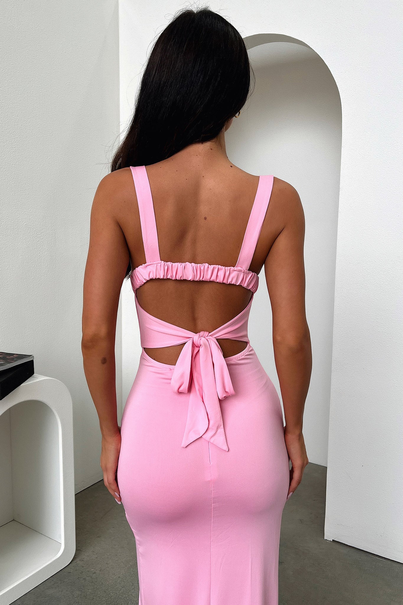 Calvary Maxi Dress for Women - Flowy Long Pink Summer Dress with Side Slits, Boho Beach Dress for Vacation, Party, and Casual Wear