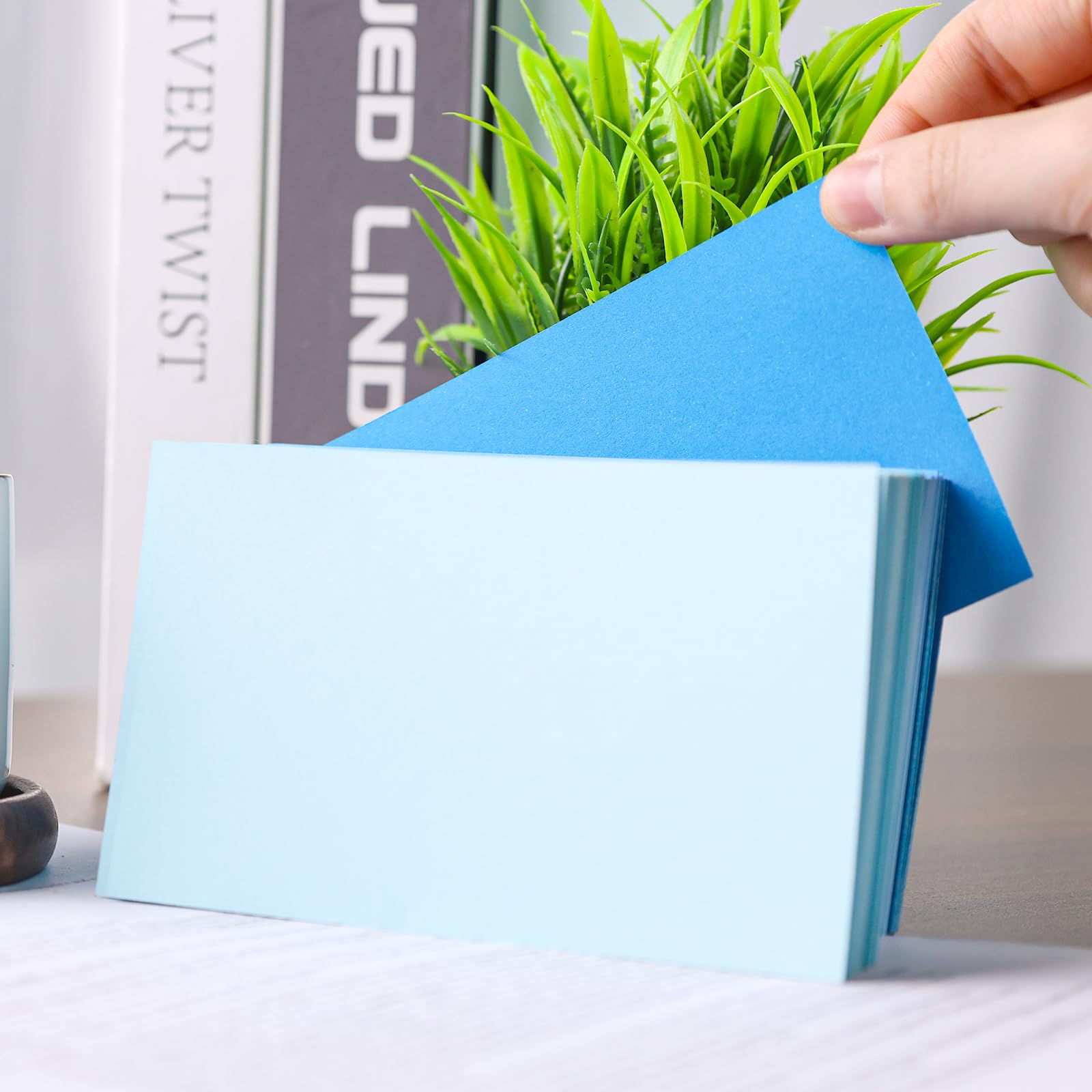 300PCS 3x5 Inch Colored Index Cards - Blank Flash Cards for Study, School & Office - 5 Vibrant Colors (Blue/Green/Yellow/Pink/White) - Perfect for Note Taking, Learning Games, Flashcards & Organization