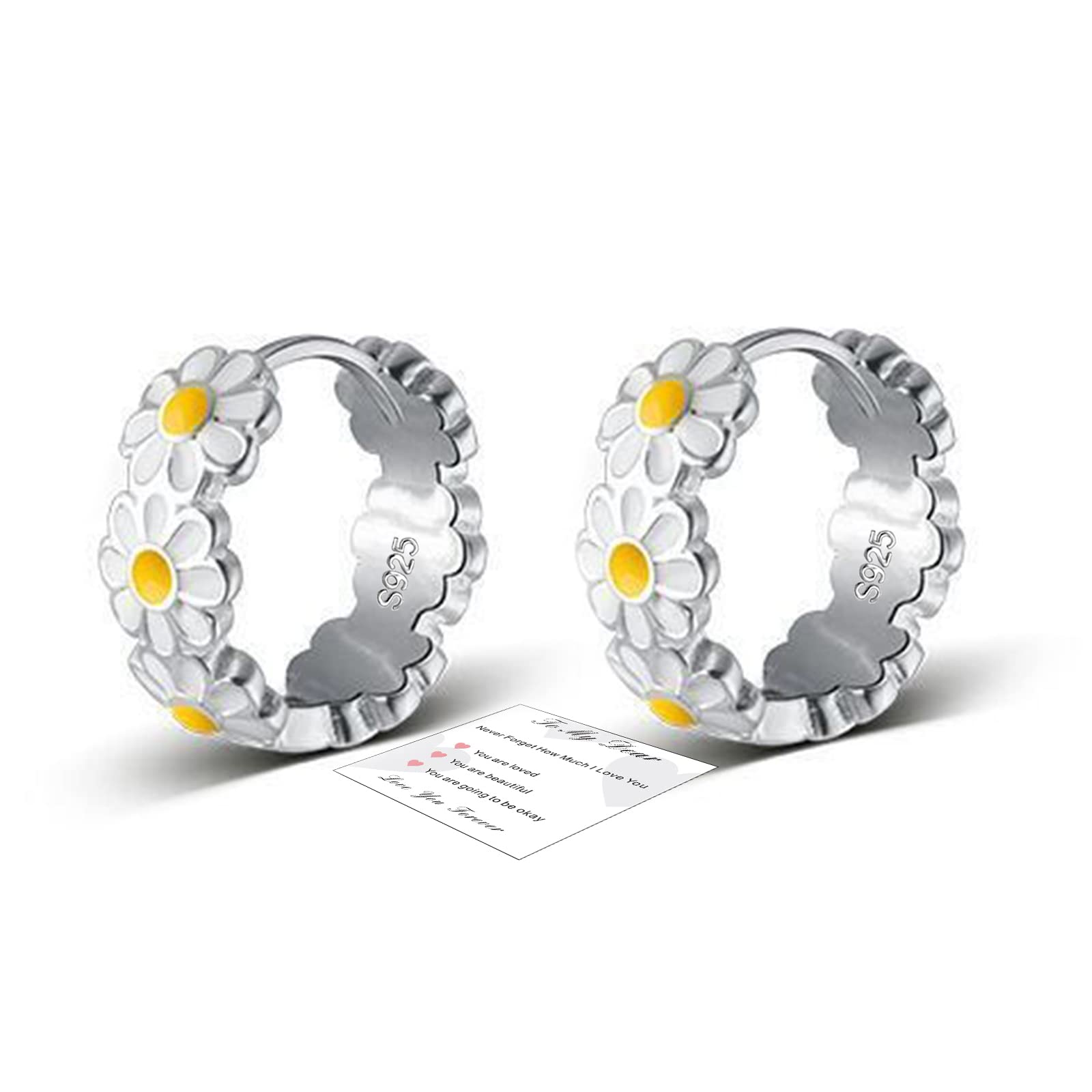 Hypoallergenic S925 Sterling Silver Hoop & Stud Earrings Set for Women & Girls - Cute Jewelry Gift with Gift Box & Card (Perfect for Christmas, Birthday, Graduation & Everyday Wear)