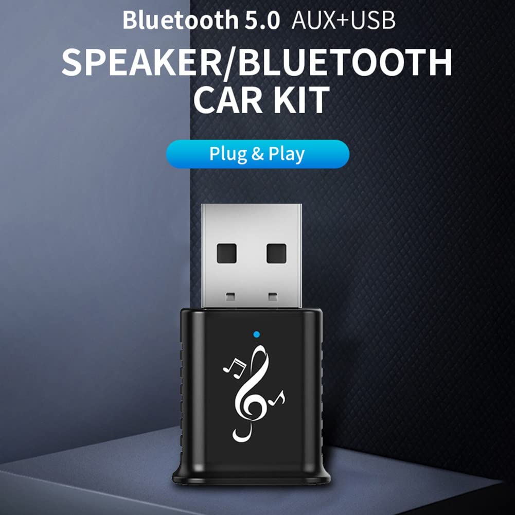 TAMOSH Mini USB Wireless Audio Adapter Bluetooth 5.0 Receiver for PC, Laptop, TV, Car Stereo System - Wireless Audio Streaming for Home & Office Entertainment