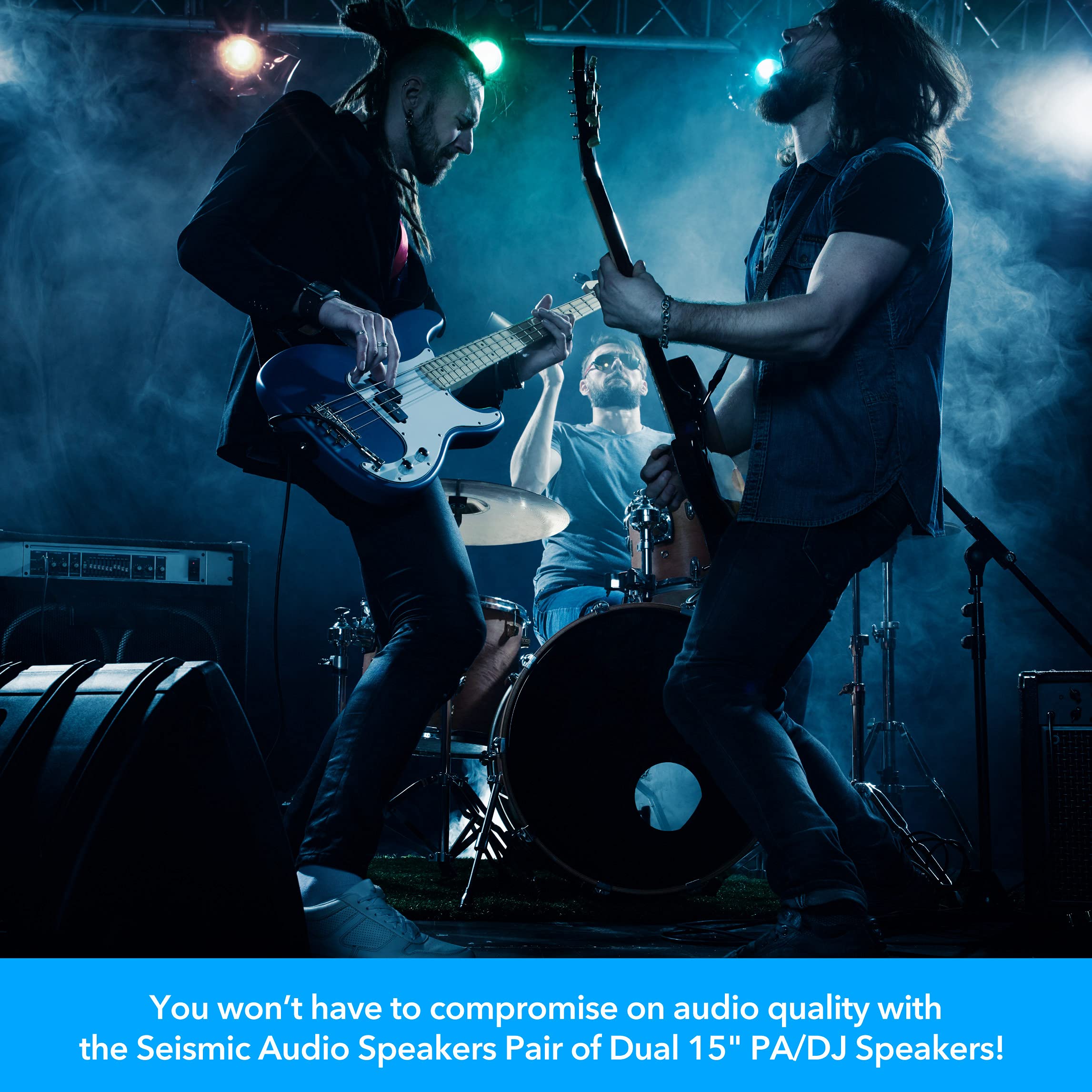 Seismic Audio 15” PA/DJ Speakers Pair - 700 Watt PRO Audio Speakers for Live Performances, Events, and Parties