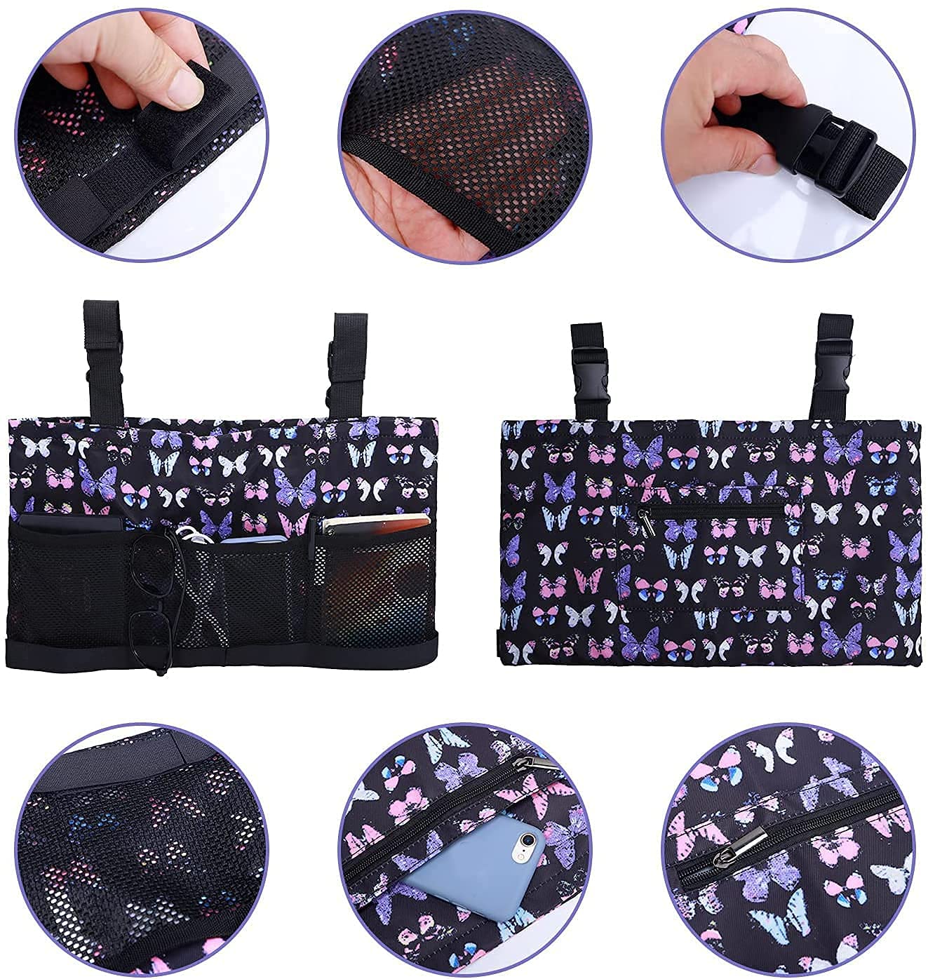 Waterproof Walker Bag with Pockets - Lightweight Universal Wheelchair Accessories for Seniors | Perfect for Daily Walks, Shopping & Outdoor Activities
