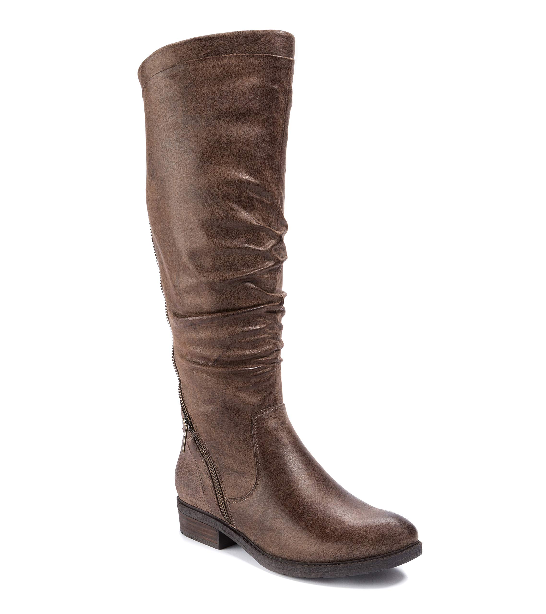 BareTraps Women's Yulissa Western Cowboy Boots - Mid-Calf Riding Boots Size 7.5 | Comfortable Mushroom Heel Booties for Everyday Wear, Horseback Riding & Country Events | Perfect for Rodeo, Concerts, Fall Outfits & Outdoor Activities | Great for Country Music Festivals, Date Nights & Western Fashion Styles