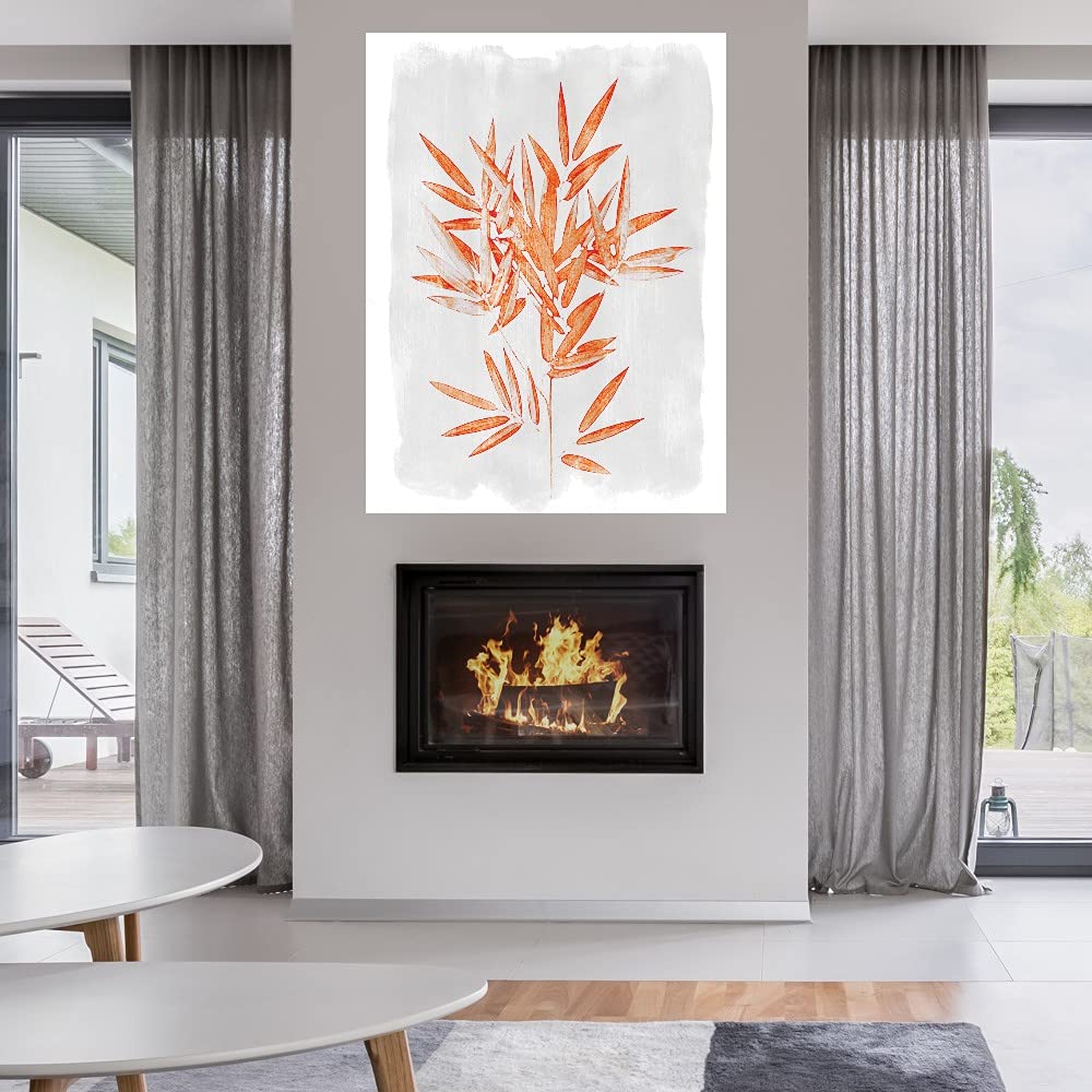 Bamboo Harmony Canvas Wall Art - Handmade Fine Art Painting by Belle Poesia - 42x56 Inch Ready to Hang Wall Decor for Living Room, Bedroom, Office - Perfect for Home, Restaurant and Hotel Decoration