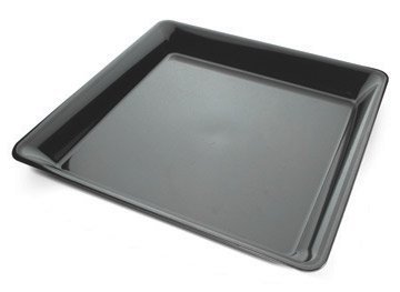 Fineline Settings 3516-CL 16x16 Inch Clear Plastic Trays - 20 Pack for Party Serving, Buffet Displays & Catering Events