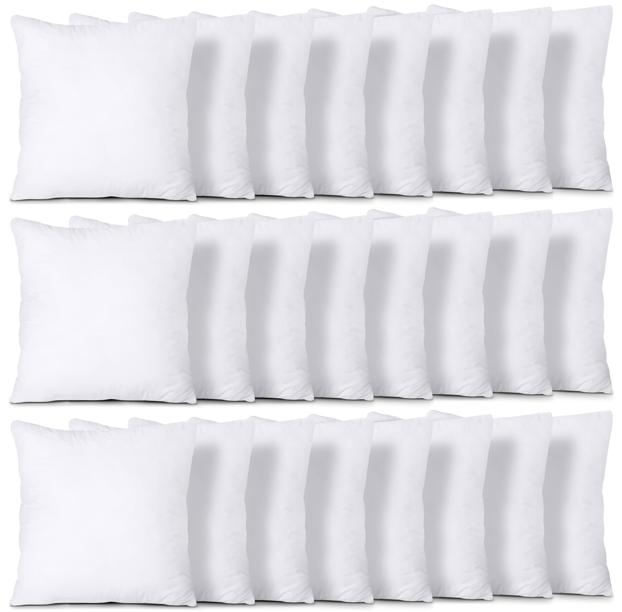 Utopia Bedding 24-Pack Decorative Throw Pillows (16x16 Inches, White) - Soft Couch Pillows for Sofa, Bed & Home Decor - Perfect for Living Room, Bedroom & Dorm Room Styling