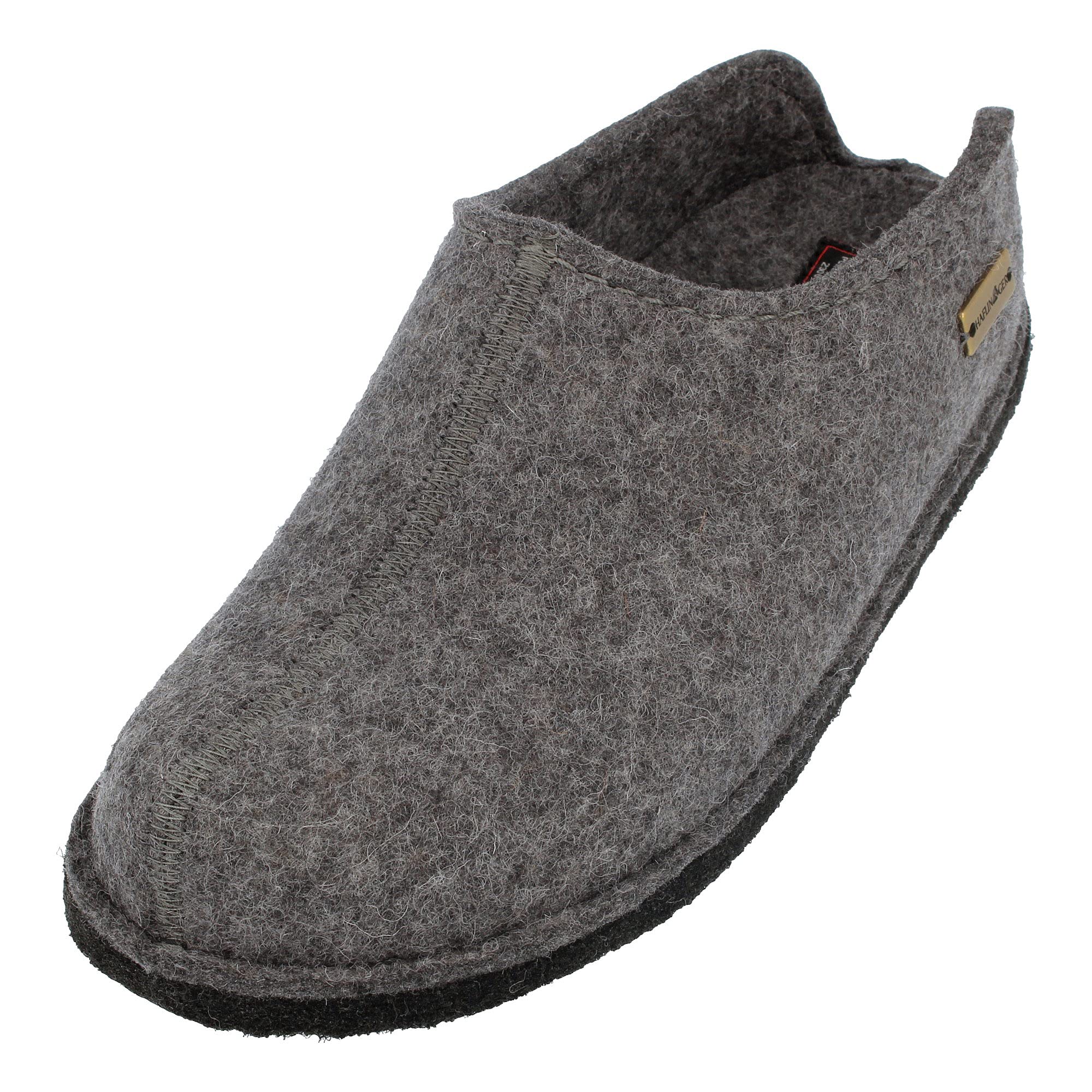 HAFLINGER Men's Open Back Slippers - Comfortable House Shoes for Indoor & Outdoor Use - Size 4 US - Perfect for Relaxing at Home, Lounging, and Quick Errands