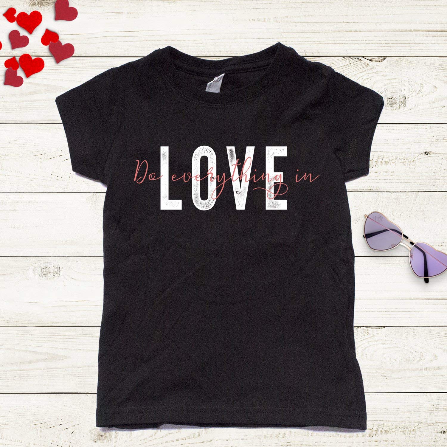 NanyCrafts Love Inspirational T-Shirt for Women - Soft Cotton Casual Tee with Motivational Quote - Perfect for Everyday Wear, Gifts & Special Occasions